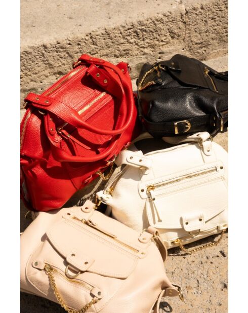 Sac à main en cuir Mini Odelia rouge - 29 x 22 x 3cm