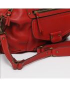 Sac à main en cuir Mini Odelia rouge - 29 x 22 x 3cm