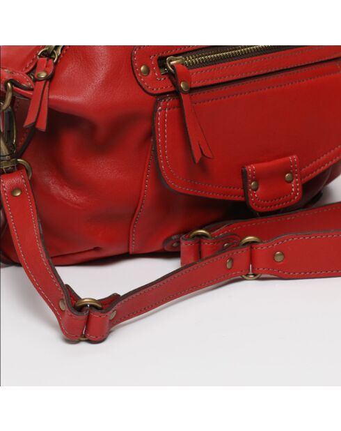 Sac à main en cuir Mini Odelia rouge - 29 x 22 x 3cm
