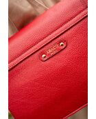 Seren rode leren schoudertas - 23,5 x 10 x 16 cm