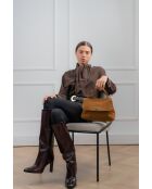 Louis Schultertasche aus kamelfarbenem Leder - 28x20x9cm