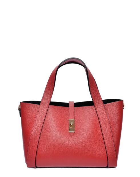 SS26 IR 121 rode leren handtas - 20x30x12 cm