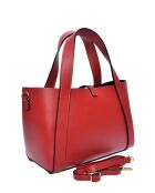 SS26 IR 121 rote Lederhandtasche - 20x30x12 cm