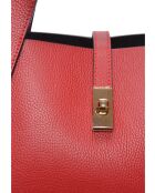 SS26 IR 121 rote Lederhandtasche - 20x30x12 cm
