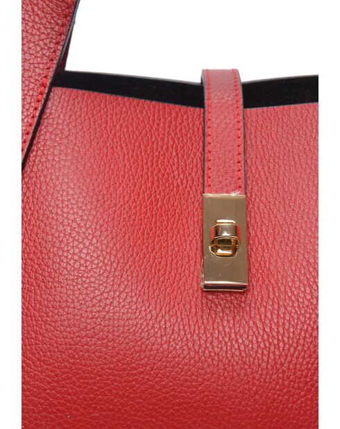 SS26 IR 121 rode leren handtas - 20x30x12 cm