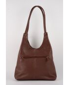 Borsa a tracolla Fred in pelle marrone - 39x35x8cm