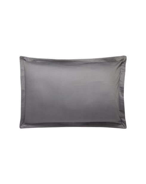 Federa in raso di cotone biologico Shalimar grigio Meteore stampato