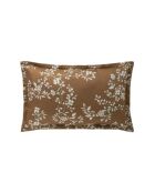 Federa in raso di cotone biologico stampato arancione Vivienne