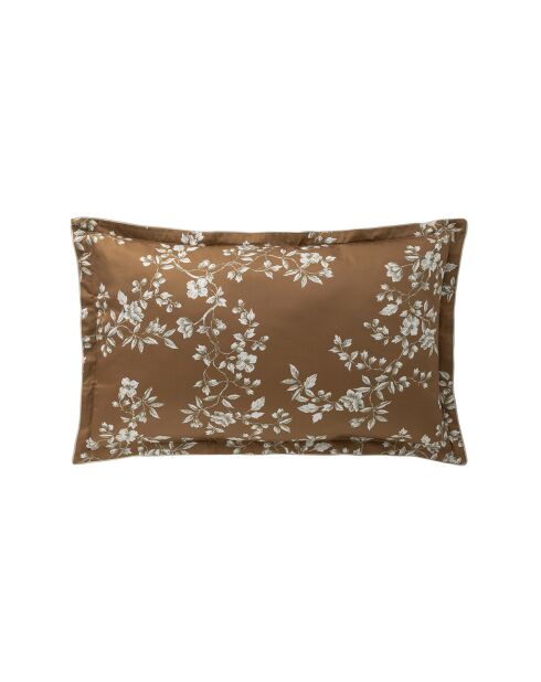 Federa in raso di cotone biologico stampato arancione Vivienne