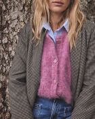 Lou Wood himbeerfarbener Cardigan