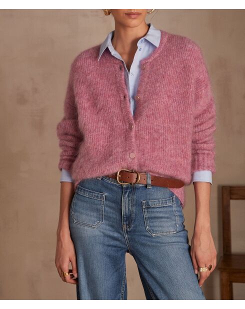 Lou houten vest met framboos