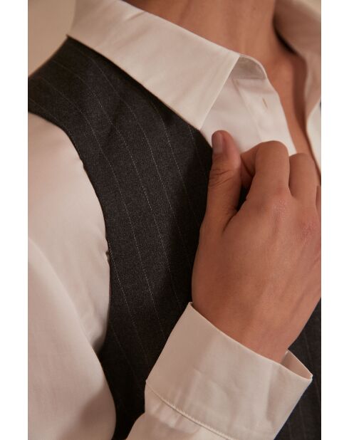 Gilet Simeon Gi a righe antracite