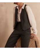 Gilet Simeon Gi a righe antracite