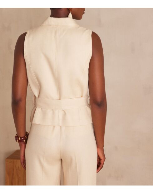 Parisse Gi Uni Cremefarbene Weste