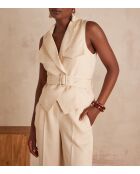 Parisse Gi Uni Cremefarbene Weste