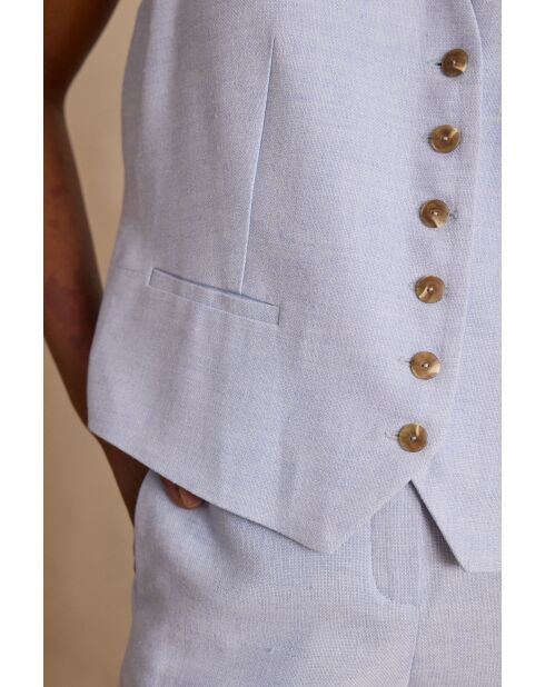 Gilet Simeon Gi semplice blu cielo