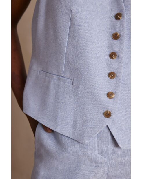 Gilet Simeon Gi semplice blu cielo