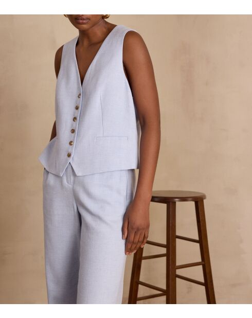 Gilet Simeon Gi semplice blu cielo