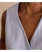 Gilet Simeon Gi semplice blu cielo