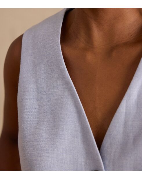 Gilet Simeon Gi semplice blu cielo