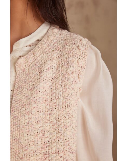 Steffie bis blassrosa Weste