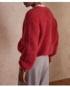 Chelton rote Strickjacke