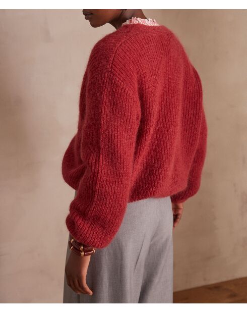 Chelton rote Strickjacke