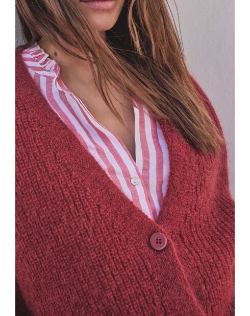 Chelton rote Strickjacke