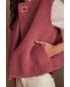 Sharon Gi dunkelrosa Boucle-Weste