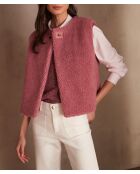 Sharon Gi dunkelrosa Boucle-Weste