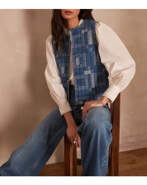 Gilet in denim leggero lavato Soline Gi