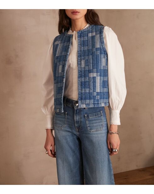 Gilet in denim leggero lavato Soline Gi