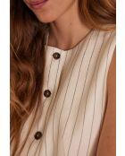 Cliff Gi ecrufarbene gestreifte Weste