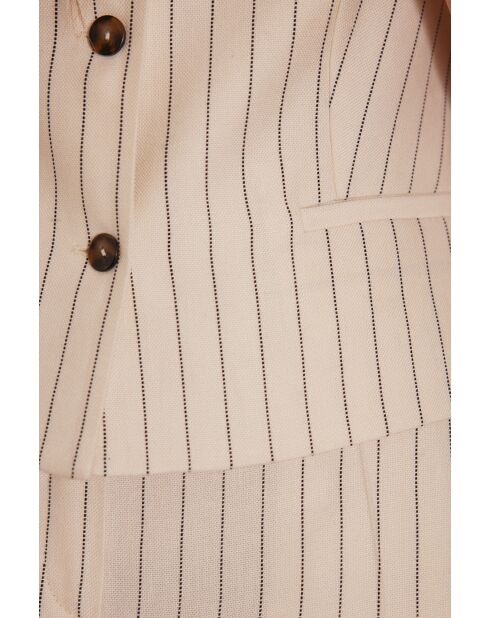 Gilet Cliff Gi raye écru