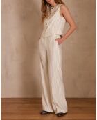 Cliff Gi ecrufarbene gestreifte Weste