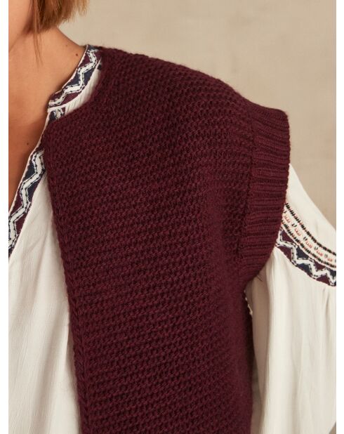 Baldini burgunderrote Weste