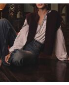 Baldini burgunderrote Weste