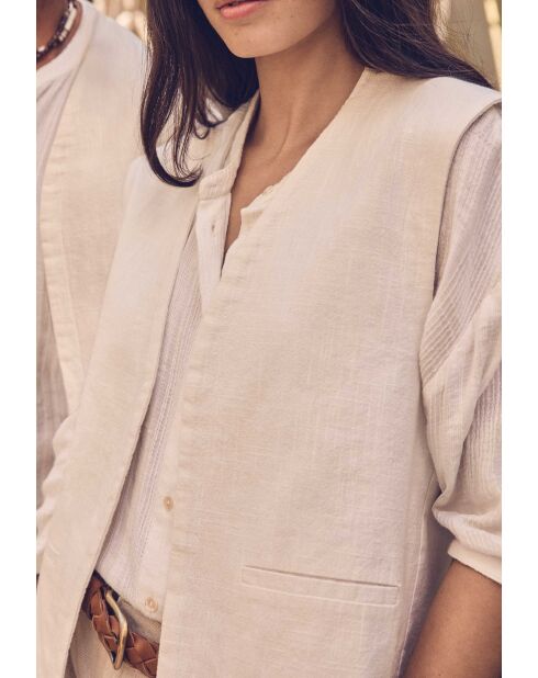 Chaleco crudo liso Chelby Gi