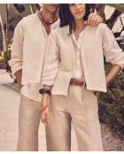 Chelby Gi schlichte ecrufarbene Weste