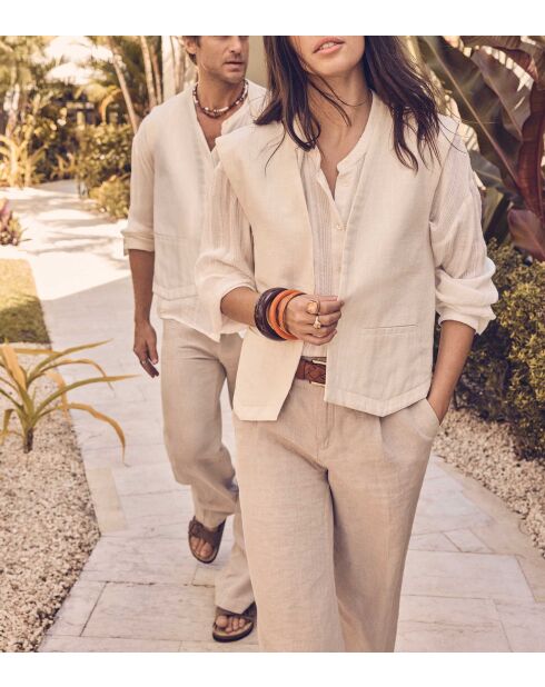 Chaleco crudo liso Chelby Gi