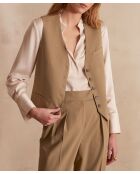 Chaleco de hojas lisas Carlotta Gi