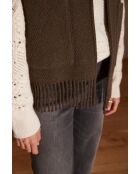 Chaleco caqui con flecos Billy Gi