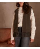 Chaleco caqui con flecos Billy Gi