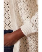 Ecrufarbene Strickjacke Sharon