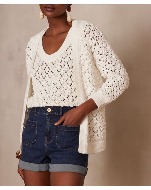 Ecru vest Sharon