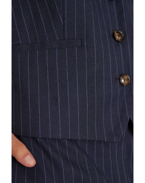 Blauwe gestreepte jas Abel Gi