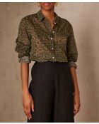 Colette Ch Imp olivgrüne Bluse aus Tierleder