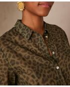 Colette Ch Imp olivgrüne Bluse aus Tierleder