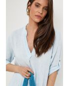 Top Maëlle 100% Lin ciel