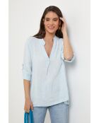 Top Maëlle 100% Lin ciel